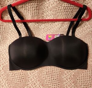 Maidenform Black Convertible Strapless Bra with Removable Straps NWT